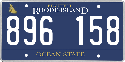 RI license plate 896158