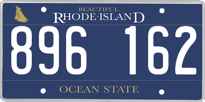 RI license plate 896162