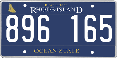 RI license plate 896165