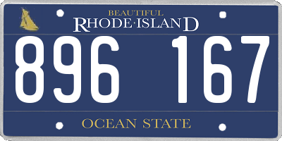 RI license plate 896167