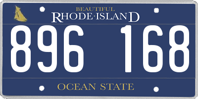 RI license plate 896168