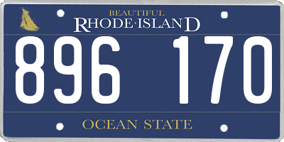 RI license plate 896170