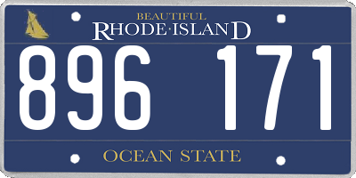 RI license plate 896171
