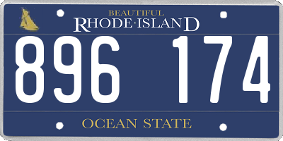 RI license plate 896174