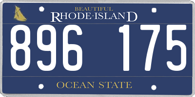 RI license plate 896175