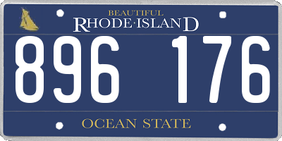 RI license plate 896176