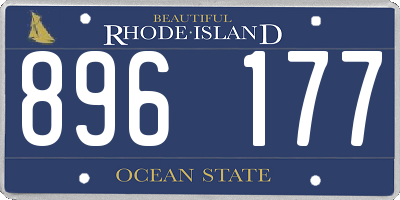 RI license plate 896177