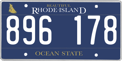 RI license plate 896178