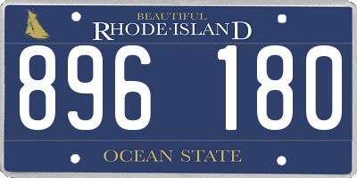 RI license plate 896180