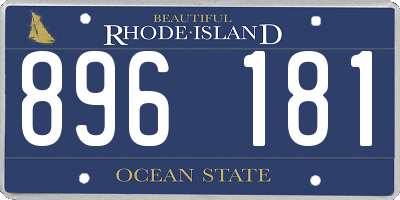 RI license plate 896181