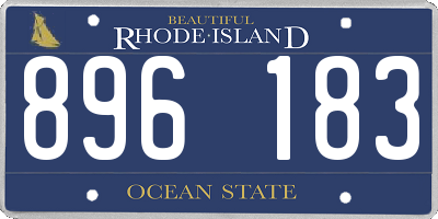 RI license plate 896183