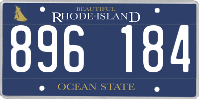 RI license plate 896184