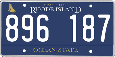 RI license plate 896187