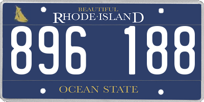 RI license plate 896188
