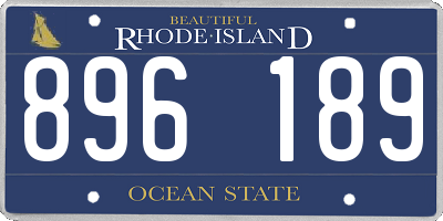 RI license plate 896189