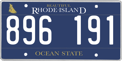 RI license plate 896191
