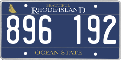 RI license plate 896192