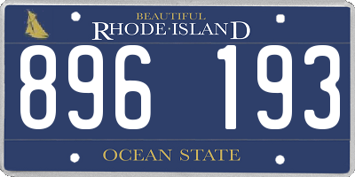 RI license plate 896193