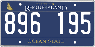 RI license plate 896195