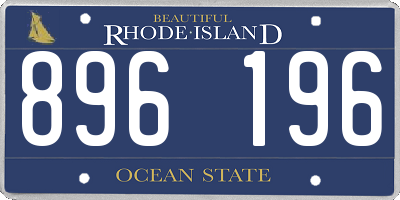 RI license plate 896196