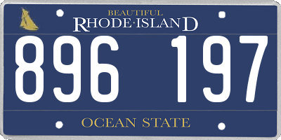RI license plate 896197