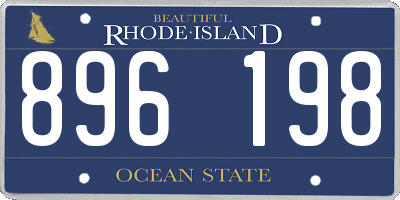 RI license plate 896198