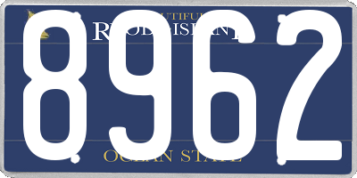 RI license plate 8962