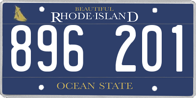 RI license plate 896201