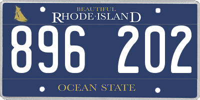 RI license plate 896202