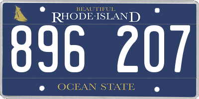 RI license plate 896207
