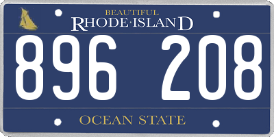 RI license plate 896208