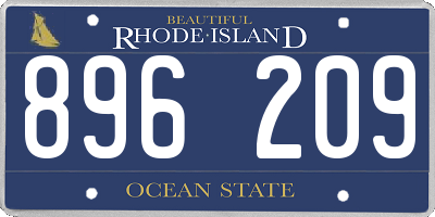 RI license plate 896209