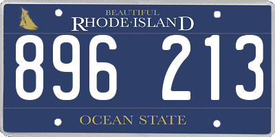 RI license plate 896213