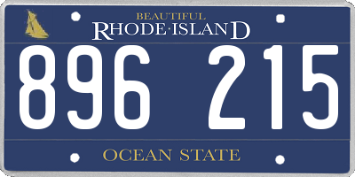 RI license plate 896215