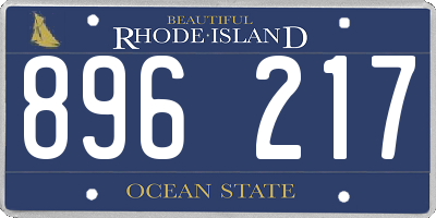 RI license plate 896217