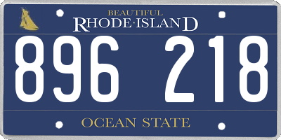 RI license plate 896218
