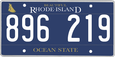 RI license plate 896219