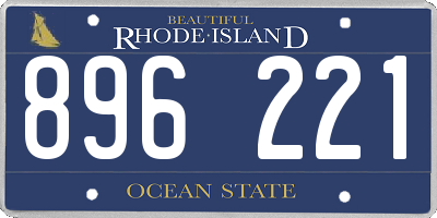 RI license plate 896221