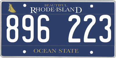 RI license plate 896223