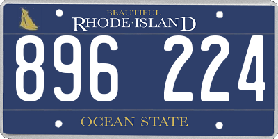 RI license plate 896224