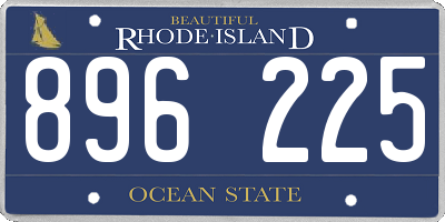 RI license plate 896225