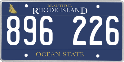 RI license plate 896226