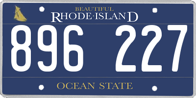 RI license plate 896227