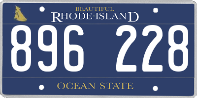 RI license plate 896228