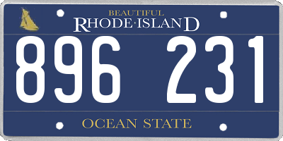 RI license plate 896231