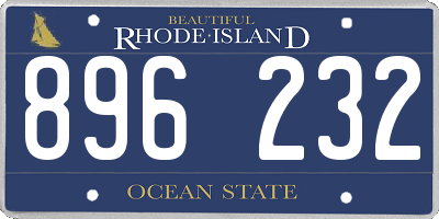 RI license plate 896232