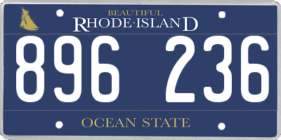 RI license plate 896236