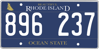 RI license plate 896237