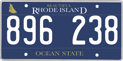 RI license plate 896238