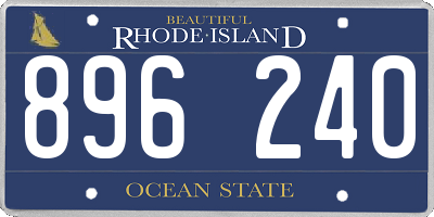 RI license plate 896240